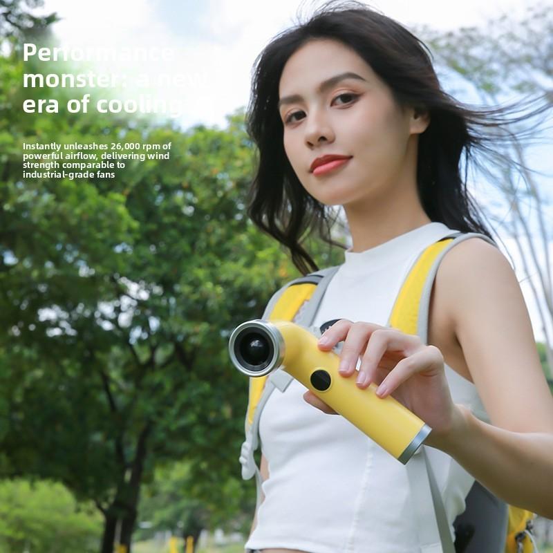 Ventilatore Portatile Senza Pale con Batteria Ricaricabile e Display Digitale Ideale per Viaggi e Uso Esterno