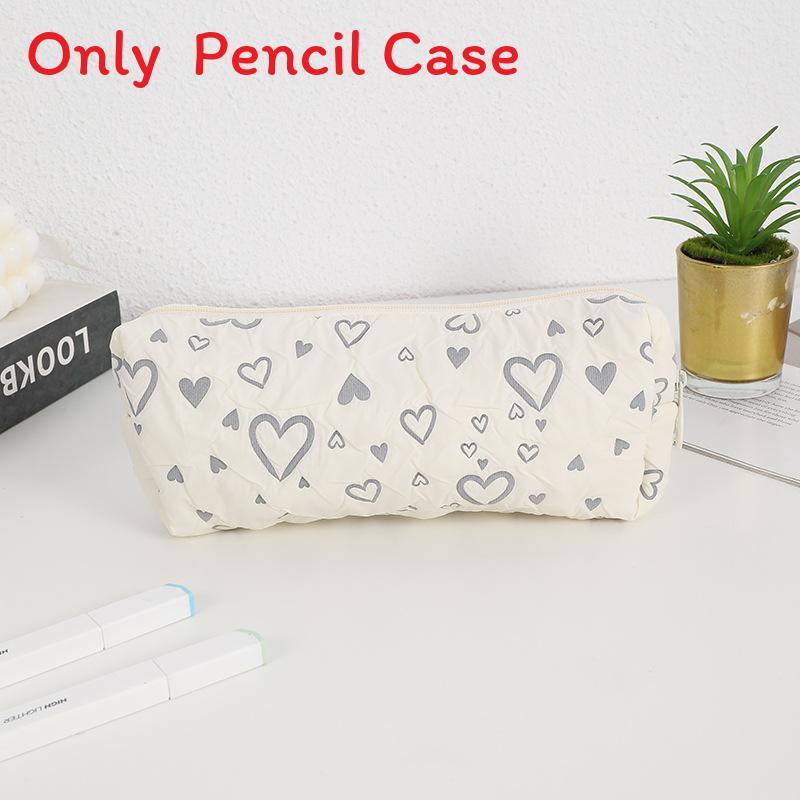 Cute Heartshaped Pencil Case With Large Capacity For Students And Office Use