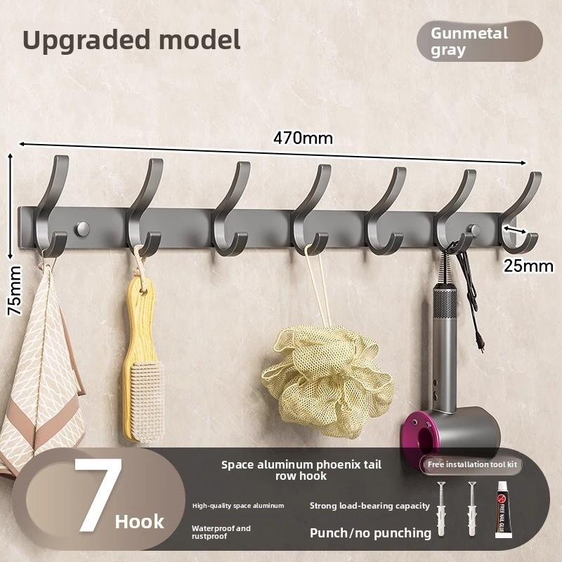 Perforationsfreier Badezimmer- und Toilettentür Stark haftender Haken Hängender Kleiderständer