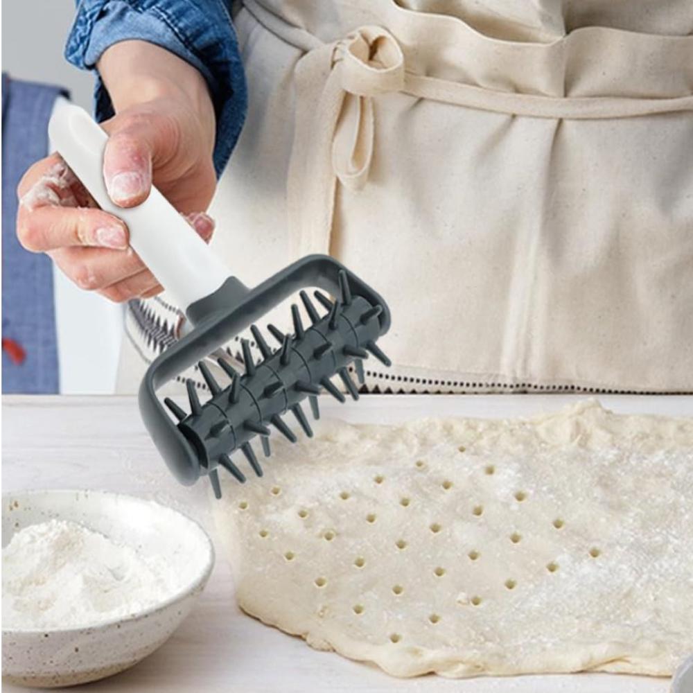 Gear Pizza Rolling Needle Food Grade Pizza Docker Roller Dough Puncher  Kitchen Baking Tool