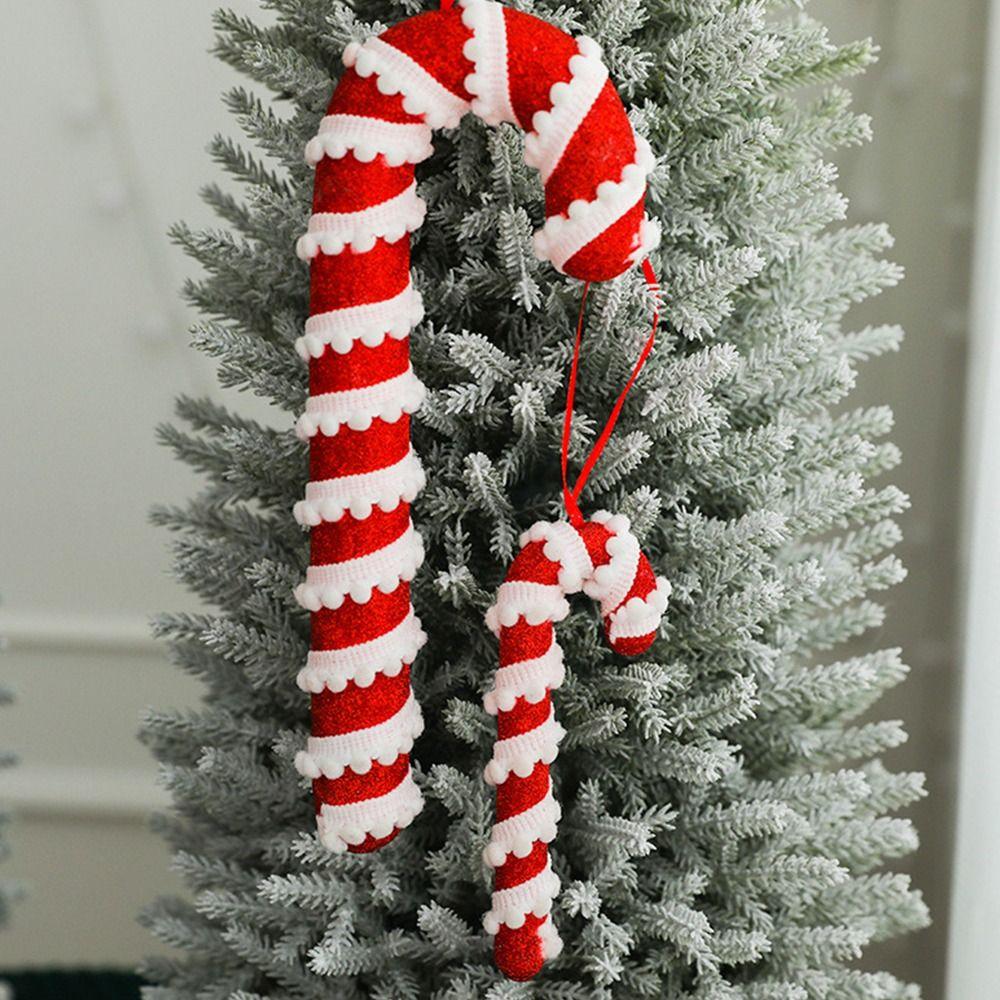 2pcs Mini Christmas Foam Candy Cane Twisted Christmas Tree Decoration Children Gifts