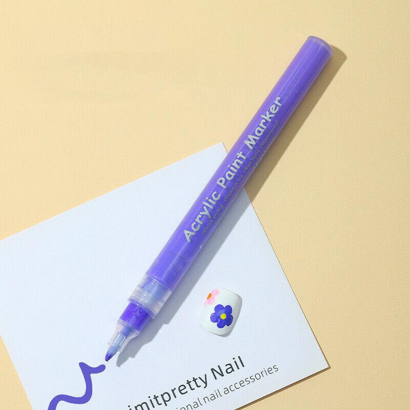 Nail Art Graffiti Pen UV Gel Polish Wodoodporny Rysunek Malowanie Liner Bru ~ *