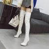 Sexy Women Boots Platform High Heel Thigh Boots Slip On Pointed Toe Lady Shoes