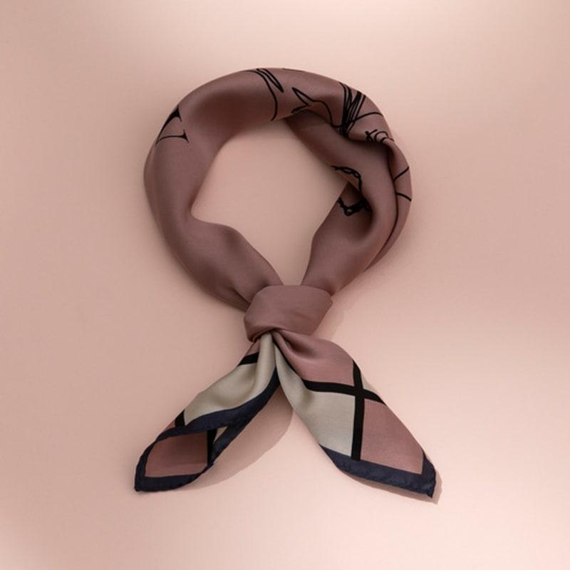 RECLOW RECLOW LAND Signature Drawing LOGO Scarf Pink