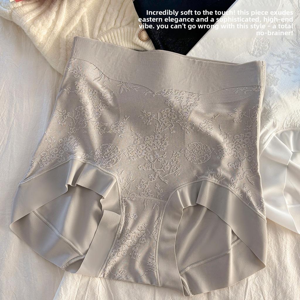 Ladies Autumn and Winter New Chinese Style High Waist Relief No Mark Comfortable Breathable Briefs