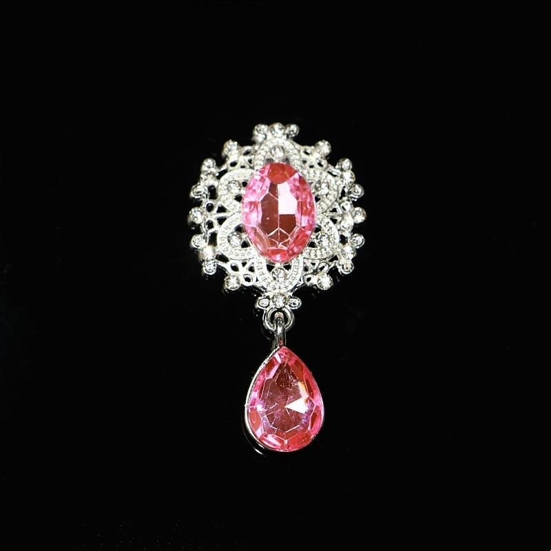 10PCS Metal Fashion DIY Jewelry Accessories Flower Plate Diamond Buckle Water Drop Gem Pendant Alloy Accessories Hair Accessories Headgear Material