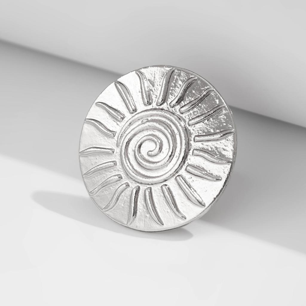 Kreativní přehnané Slunečnice Měsíční prsten Zlatá Stříbrná Barva Prohlášení Punková móda Nový Velký otevřený kloub pro ženy Party Lucky Anillos Dárky