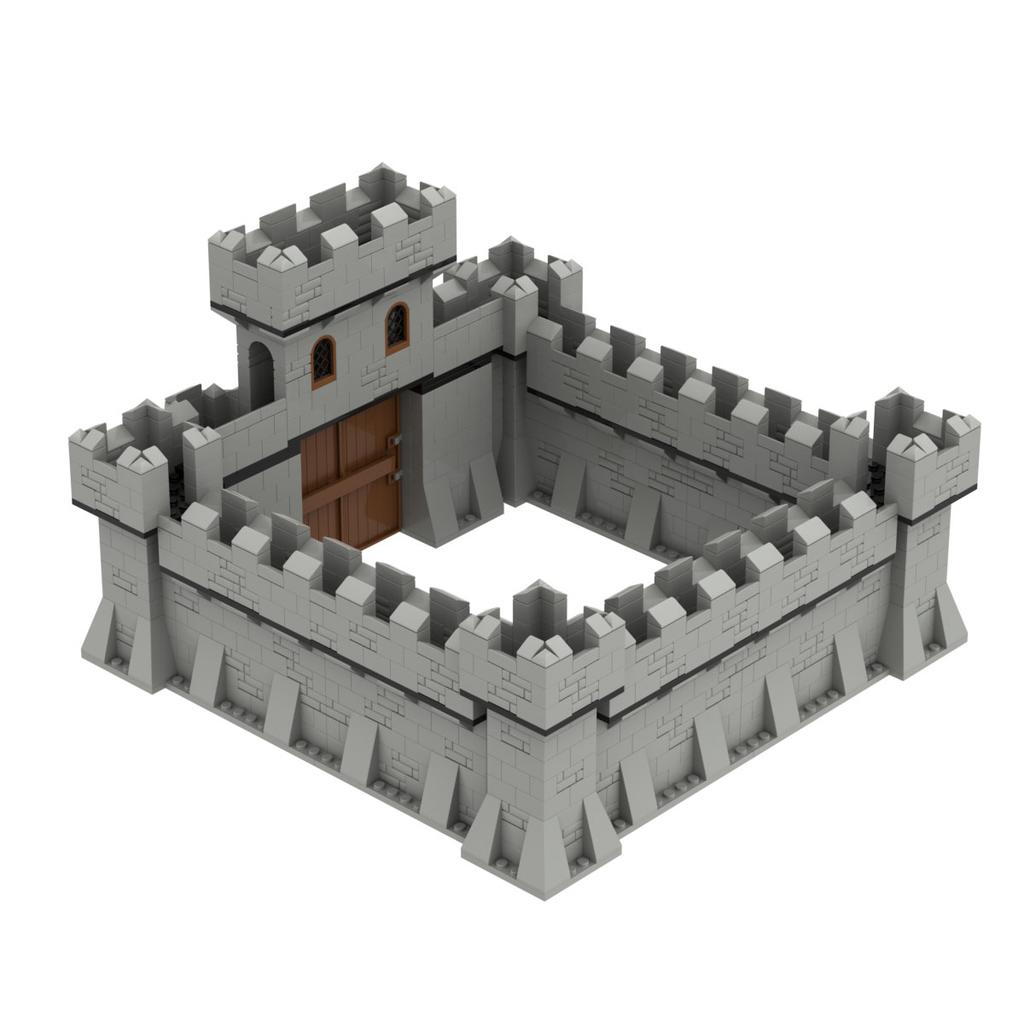 Construction Brick Playthings Boys Architecture Model Scenes City Walls Castles Fortresses Tiny Pieces City Gates Children's Gifts