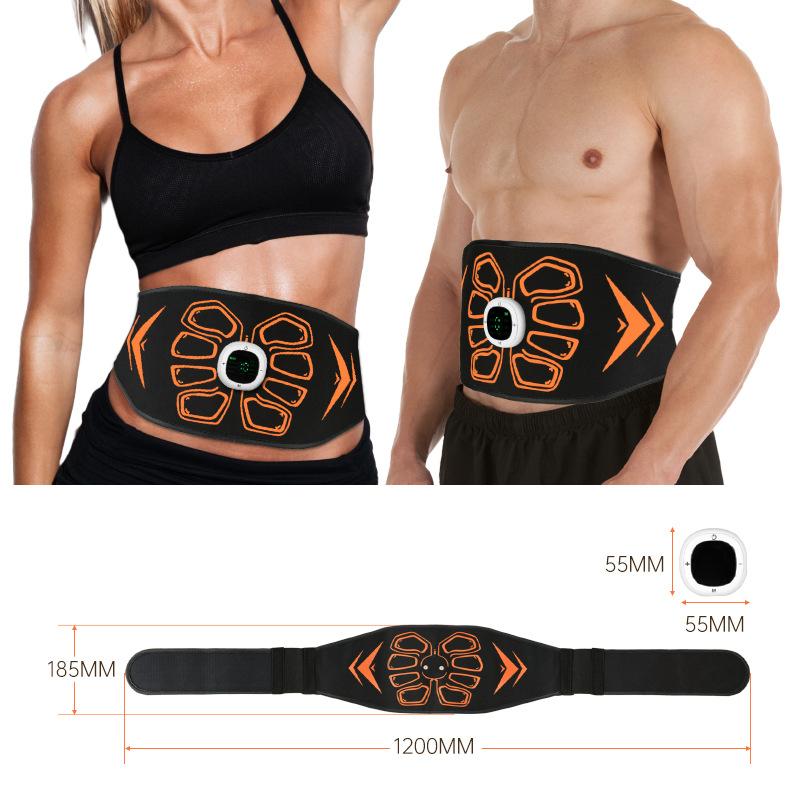 ABS Stimulator Electric Vibration Abdominal Muscle Trainer Muscle Stimulator USB Charge Body Slimming Fitness Massage Belts