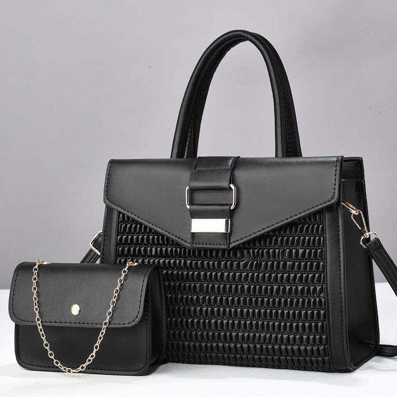 

Текстурная темпераментная сумка большой вместимости 2025 новая женская сумка через плечо классическая текстурная женская сумка чёрный