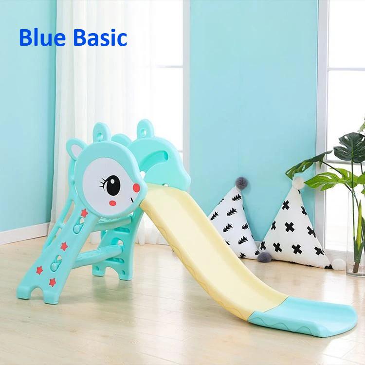 Kids Slide Safety Folding Slide Fox Freestanding Slides with Basketball Hoop for Indoor Outdoor Playground Climbing Playset