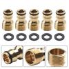 5pcs Brass Tap Adaptors External Thread Fitting Hose