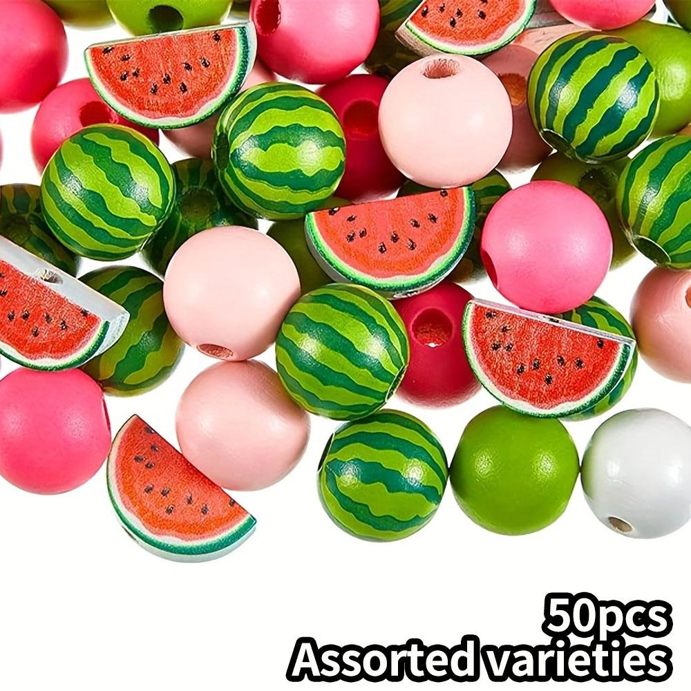 

10/30/50 шт. арбузного цвета деревянные бусины 16 мм разноцветные деревянные бусины натуральные цветные круглые бусины ожерелье браслет изготовление ювелирных изделий украшение для дома 50pcs