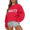 Women  Tops Women's Long Sleeve Sweatshirt Casual Crewneck Loose Fit Pollover Fleece Tops