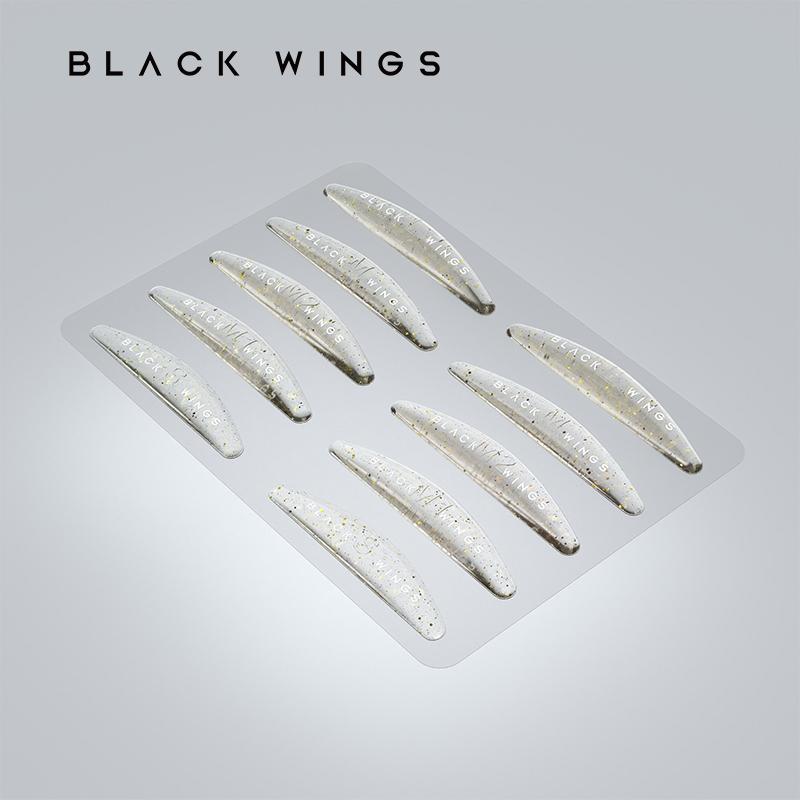 BLACKWINGS 5 Paar goldene Pailletten Wimperndauerwelle Silikonpads Wimperndauerwelle Pad Silikon klebrig