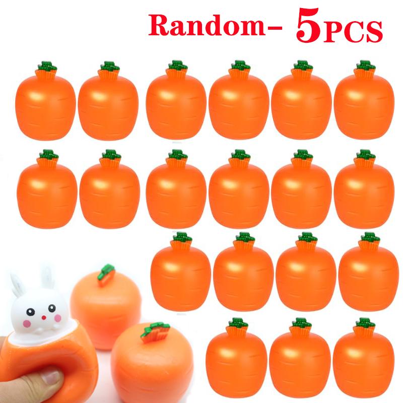 1/15 ADET Paskalya Havucu Tavşan Sıkma Kupası Stres Giderici Kawaii Pop Up Tavşanlar Sıkma Topu Fidget Oyuncakları Paskalya Hediyeleri Parti Hediyelikleri