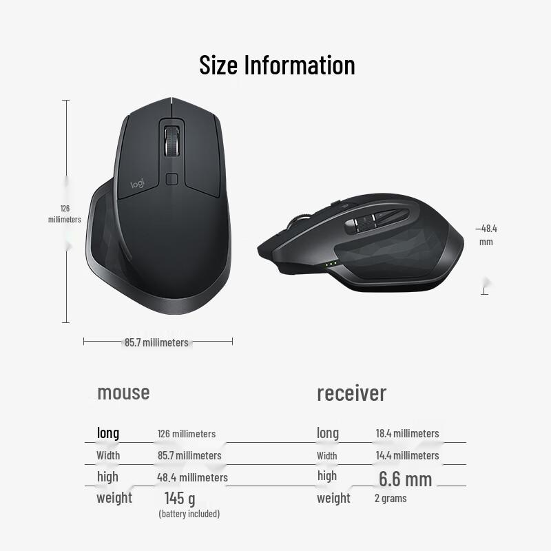 Logitech MX Master 2S BLE Wireless Ergonomic Mouse