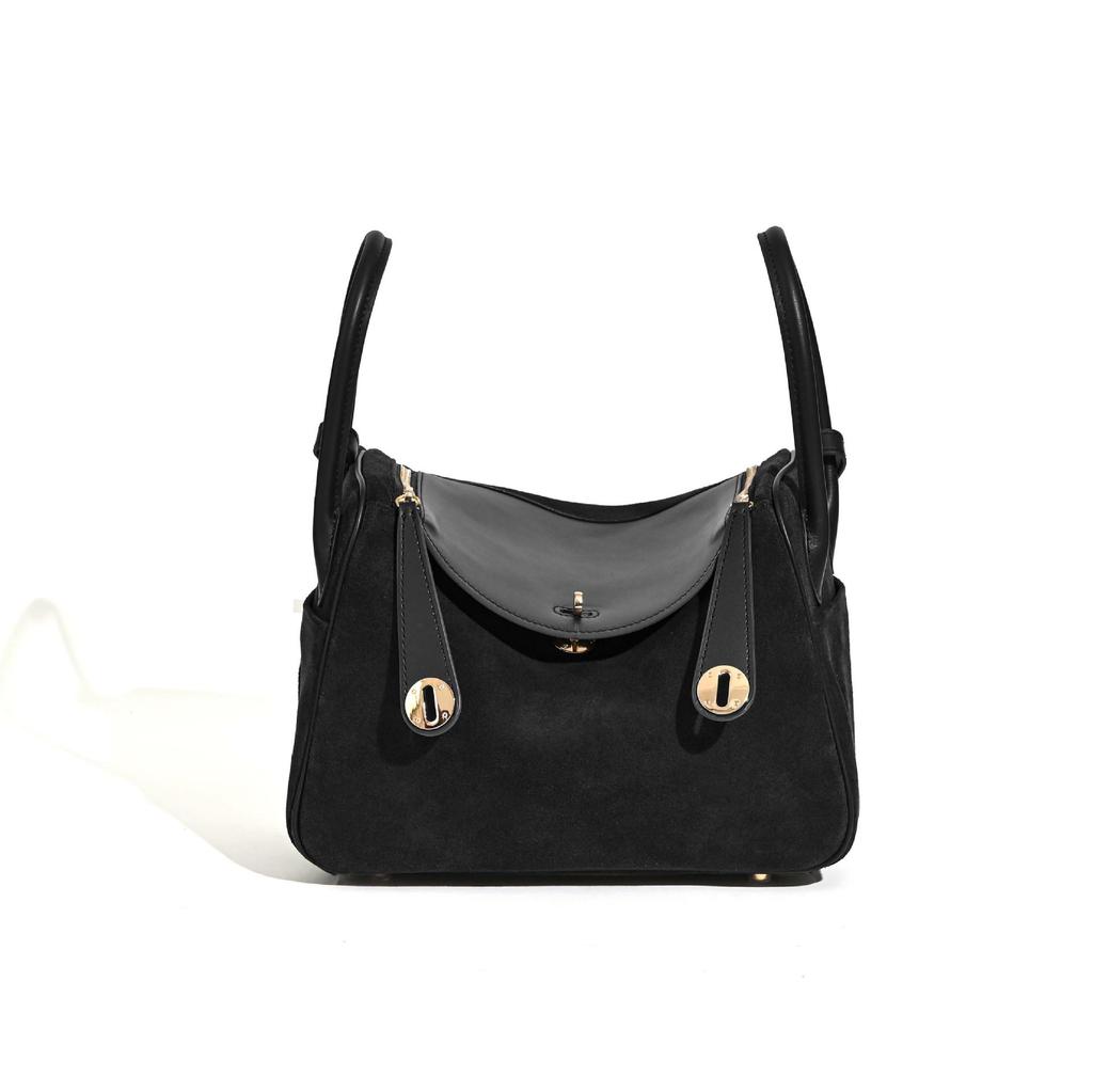 Damska torba Lindy Doctor ze skóry krowiej 2025: Skóra matowa, Duża pojemność, Modna torba na dojazdy do pracy i na ramię na jesień/zimę