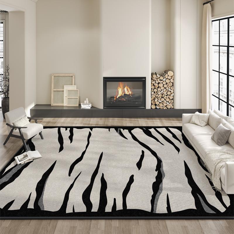

Luxury Striped Carpet Thicken Anti-slip Mat Modern Rugs for Living Room Bedroom Study Home Decoration 80*120cm