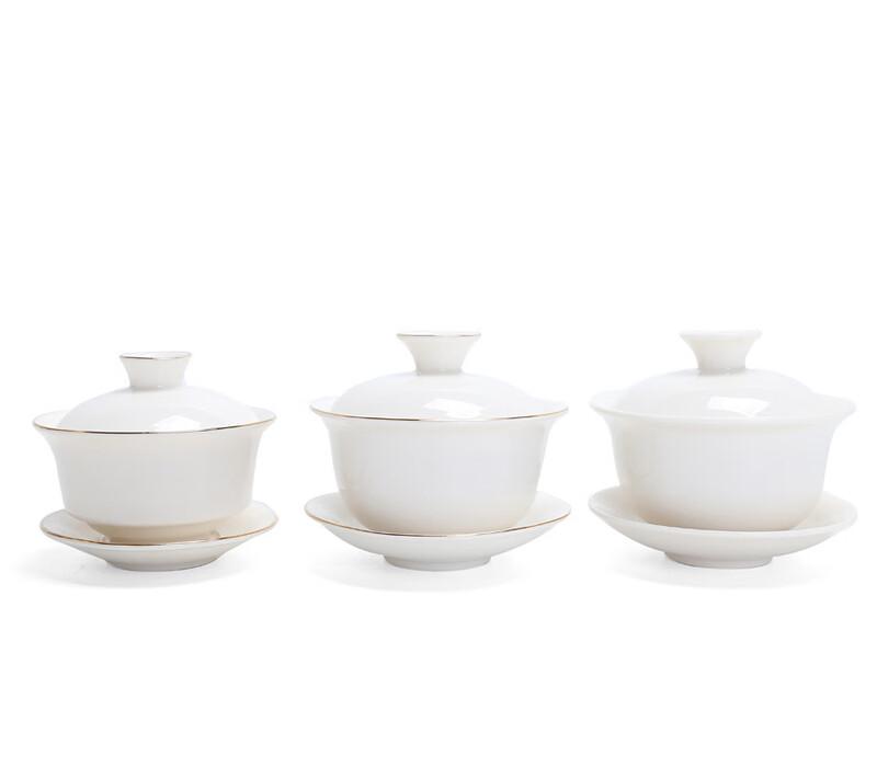 Dehua White Porcelain SanCai Gaiwan Tea Bowl