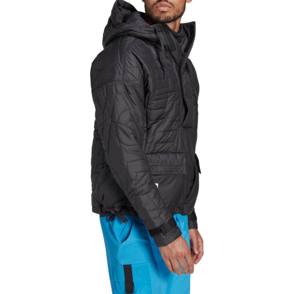 Adidas Terrex Mtbr Ins Jacket Solid Color Outdoor Sports Hooded Cotton Coat Men Jackets Black HE7064