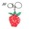 Decorative Handbag Charms Handmade Christmas Beaded Keychain, Xmas Tree Wreath Gift Box Bell Key Ring Santa Keyring, Backpack Hanging Decor for Party
