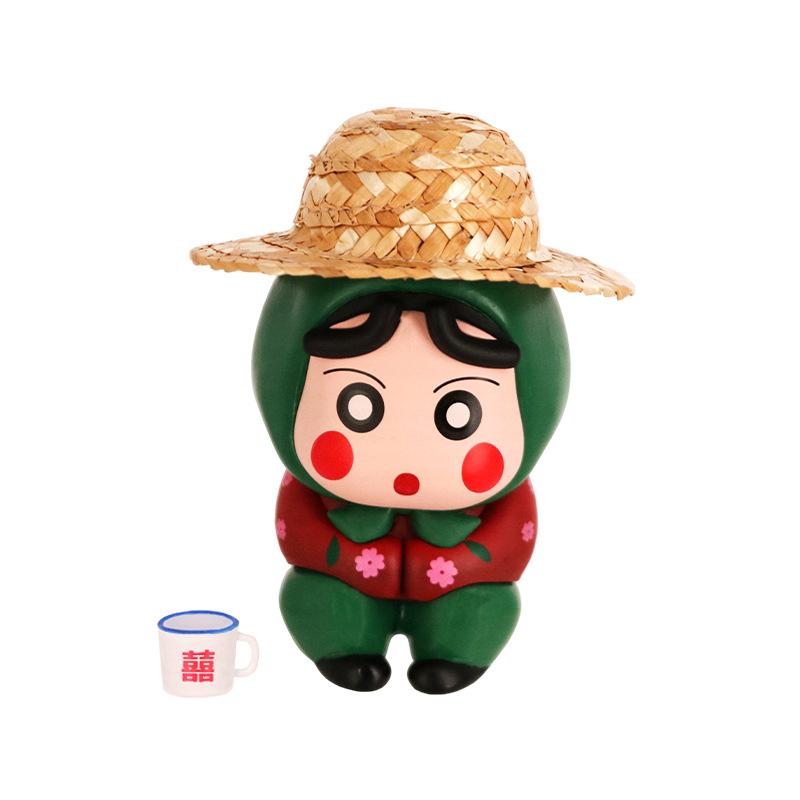 

Мультяшные Милые Аниме Фигурки Украшения для Машины Смешные Милые Деревенская Версия Модель Коллекция Куклы Украшения Подарки на День Рождения