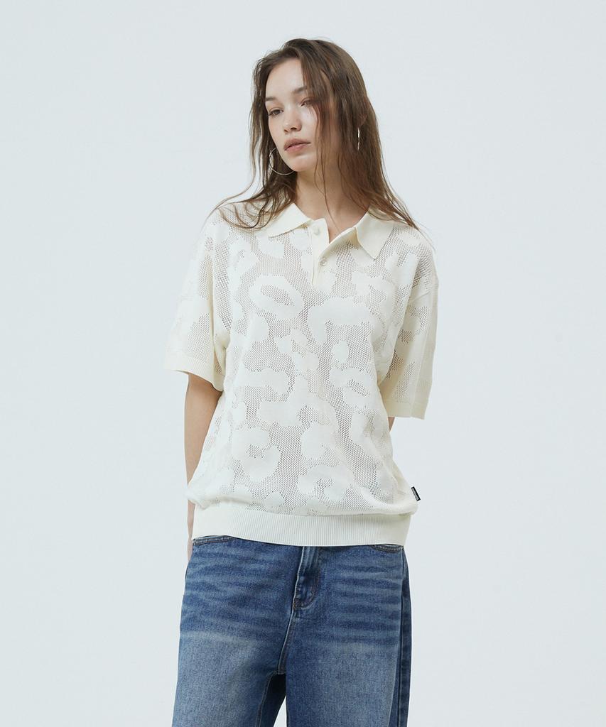 MAHAGRID Leopard Crochet Collar Knit Ivory(Mg2Gmmk640A)
