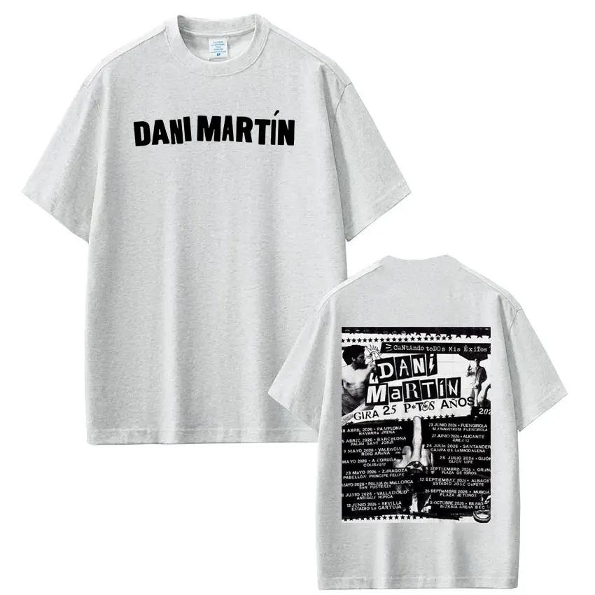 

Singer Dani Martín Fashion Pattern TShirt Unisex Gothic Punk TShirt Summer Cotton Harajuku Style Casual Retro TShirt 4XL
