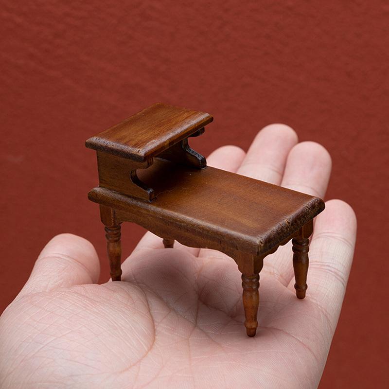 1/12 Dollhouse Table Model Dollhouse Double Layer Tea Table Miniature Doll House Furniture Decoration Accessories