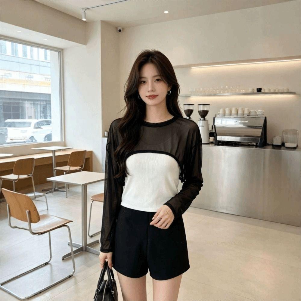 Casual Sun Protection Cover Up Short Arm Sleeve Cover Skin Friendly Mesh Shrug Top Dress Layering
