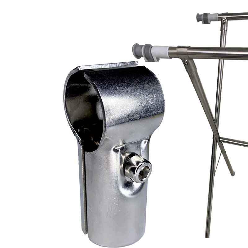 25Mm Stainless Steel Pipe Connector Fixed Parts Landing Airing Rack Single Rod Round Pipe Rack Joint