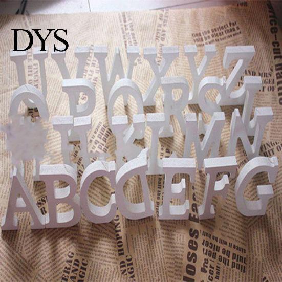 White Wooden Letter Capital Bridal Party Home Shop Name Decor Wedding Favour