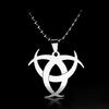 Biohazard Symbol Stainless Steel Pendant Silver Necklace Unisex Punk Jewelry Gift