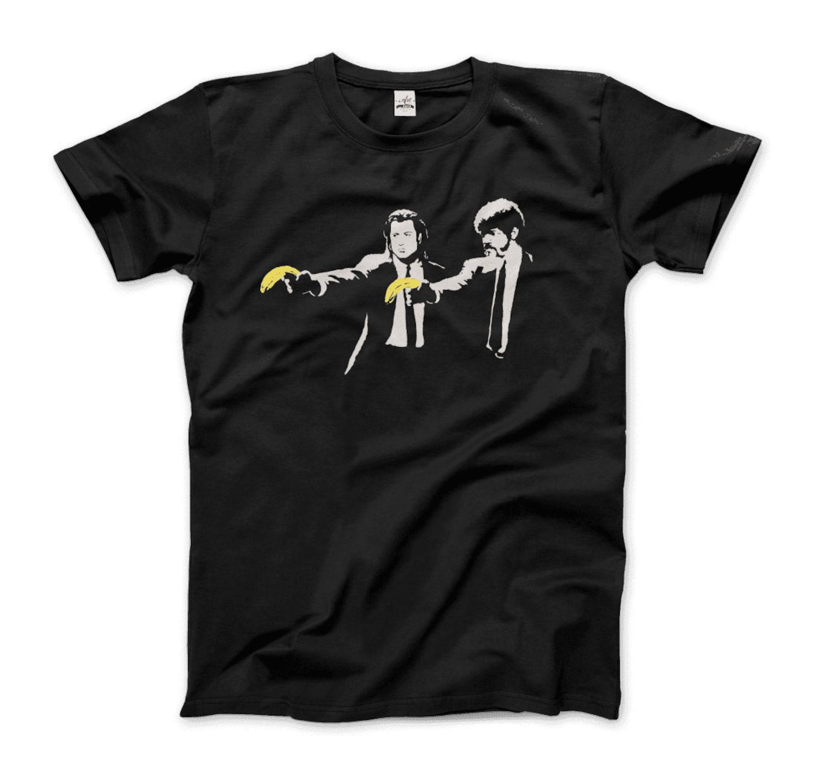 Banksy Banana Fiction Street Art T-Shirt S