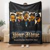 Name Custom Rappers Print Flannel Blanket High Quality Warm Comfortable Cover for All Seasons Perfect for Gifts Home Decor
