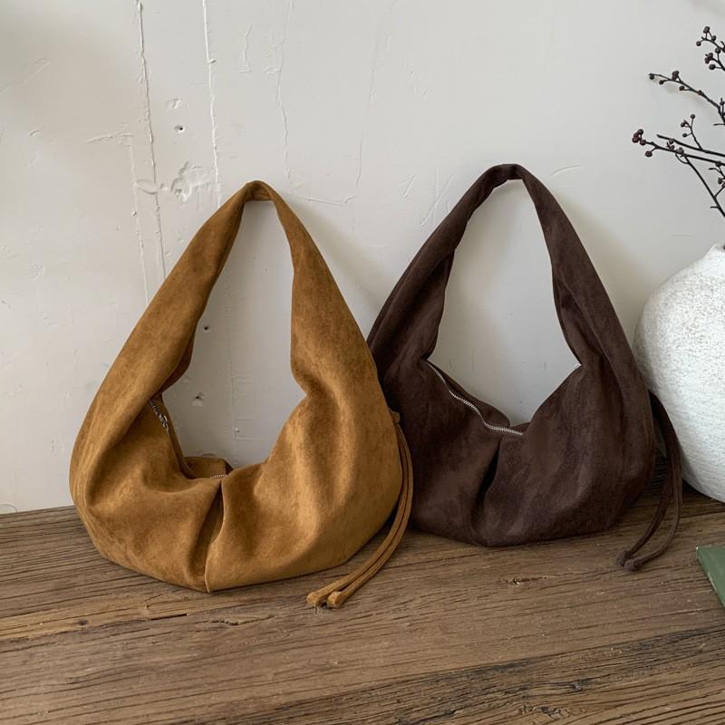 Retro Handbag Korean Half-circle Dumpling Bag Stylish Simple Zipper Underarm Bag Leopard Print Shoulder Bag Commuter Women's Bag