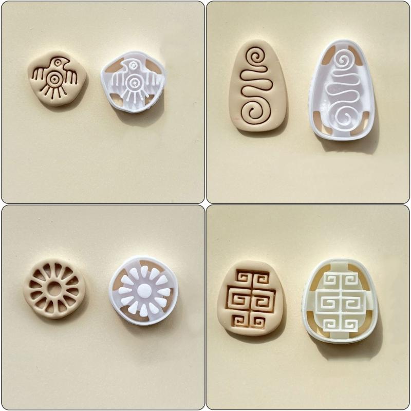 Earring Mold Jewelry Molds for Earrings Pendant Keychain Jewelry Making Hand Crafting Clay Cutter Molds for Beginner