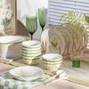 Panlu 18-Piece Cartoon Ceramic Dinnerware Set with Casserole