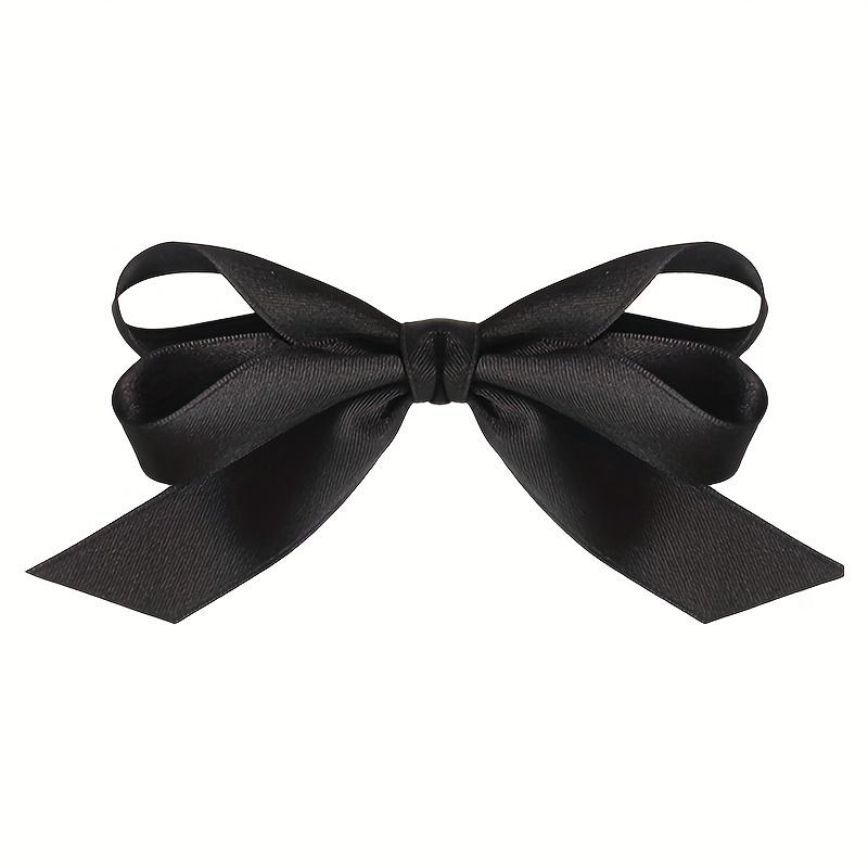 Elegant Fabric Bow Tie Hair Clip for Women And, Cute Solid Color Bow Hair Accessory with Non-Slip Metal Clip, Stylish