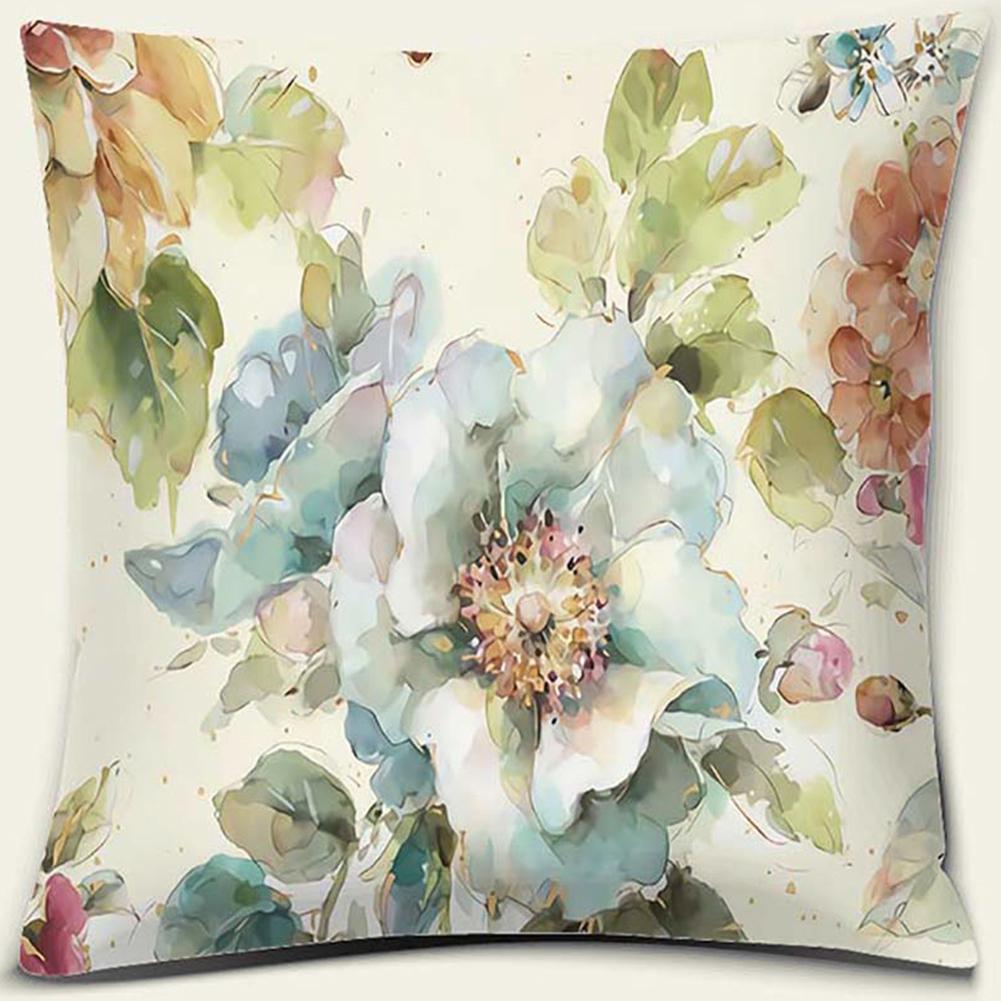 

Наволочка с принтом цветов и птиц, квадратная наволочка, украшение для дома и офиса, наволочка, чехол для подушки 45x45cm