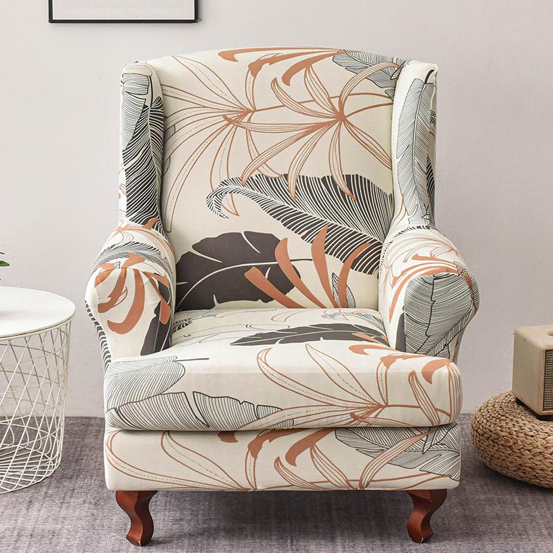 Copridivano per poltrona Wingback, 2 pezzi/set, copridivano elasticizzato, copripoltrona, protezione per mobili, fondo elastico per soggiorno