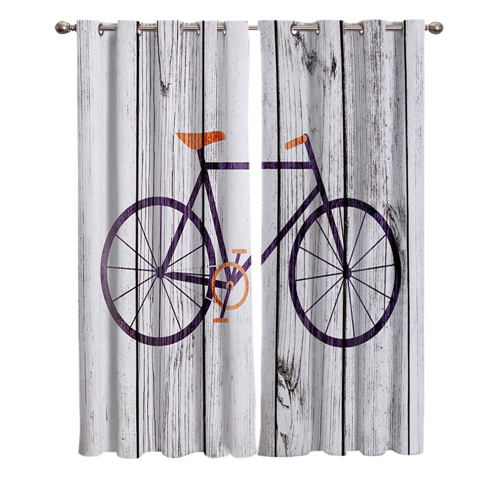 Bicycle Window Curtains Living Room Decor Curtains for Bedroom Luxury Home Decor Flat  Window