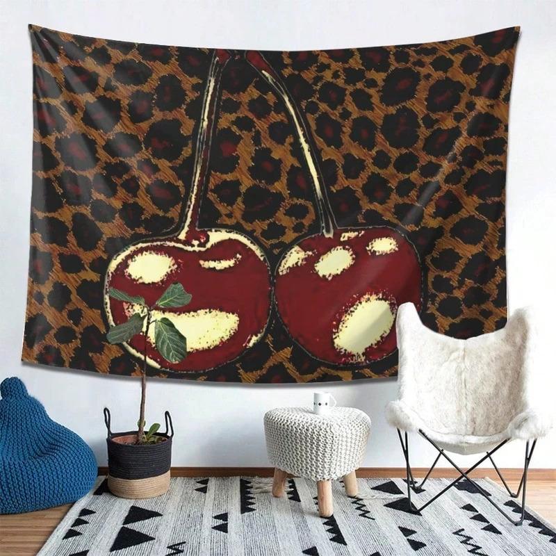 VIKAMA Vintage Cherry Tapestry InstagramInspired Wall Hanging For Girls Dormitory Living Room Wall Decoration Tapestry