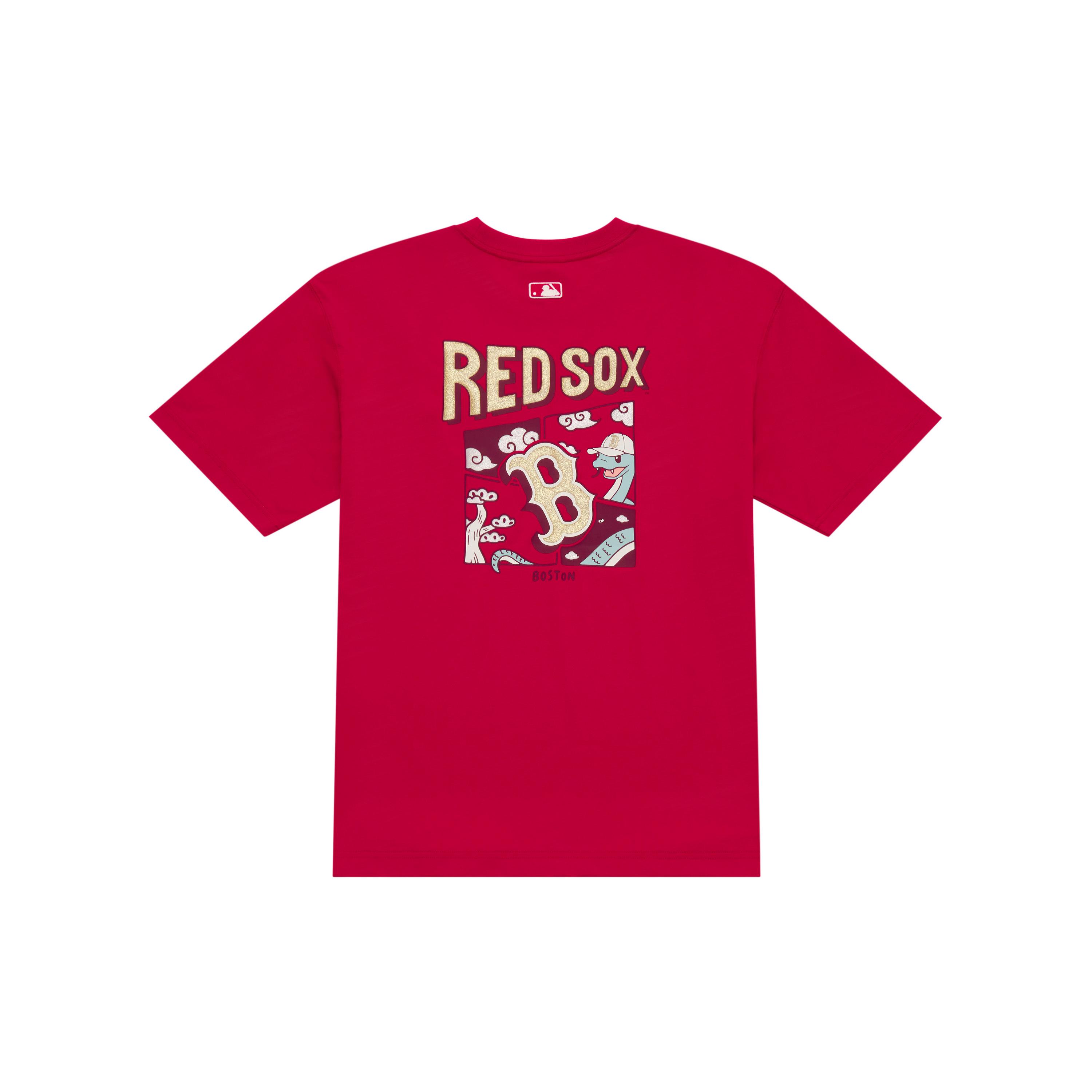 

New MLB Boston Red Sox Year Of The Snake Chinese New Year Collection SS25 T Shirt Unisex Dark Red 3ATSQ0251-43RDD XL