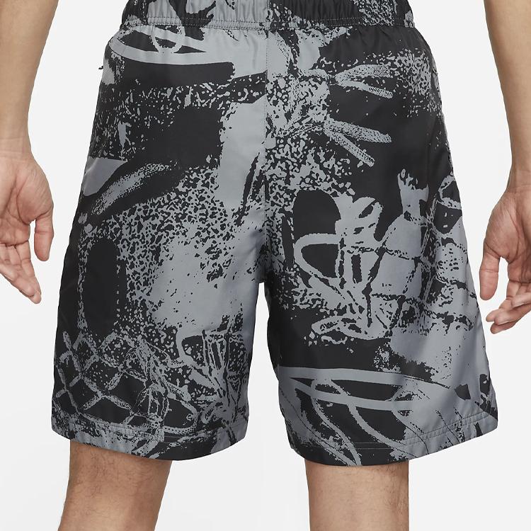 Jordan Flight Printed Loose Casual Drawstring Sports Shorts Men Bottoms Black CZ4750-010