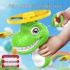 Kids' T-Rex Bamboo Dragonfly Toy: Hand-Pulled Flying Disc for Outdoor Parent-Child Fun