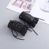 Gothic Rocker Arm Cuffs Premium PU Leather Laced Wristbands For Music Festivals And Alternative Fashion