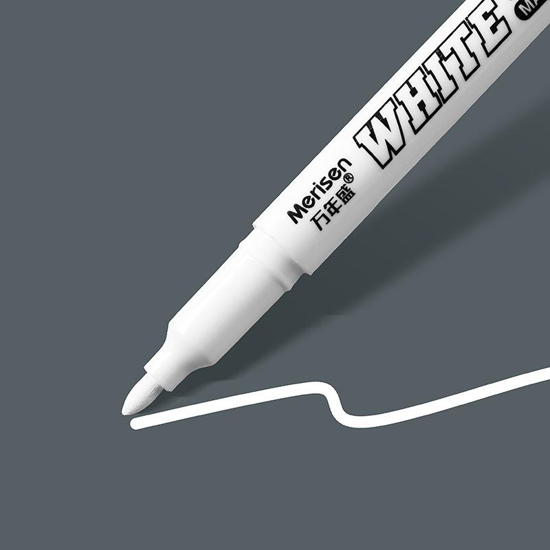 White Paint Marker Pens,Permanent Waterproof And Quick-Dry Markers,Fine Point For Rock,Plastic,Metal,Glass,Wood,Tire,Ceramic