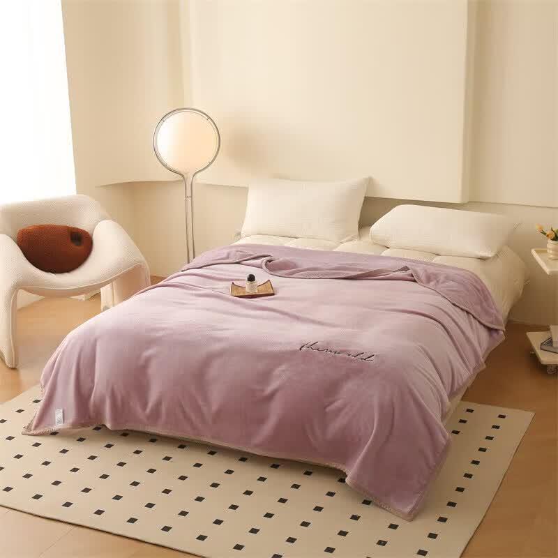 Yuzhaolin Embroidered Milk Fleece Blanket